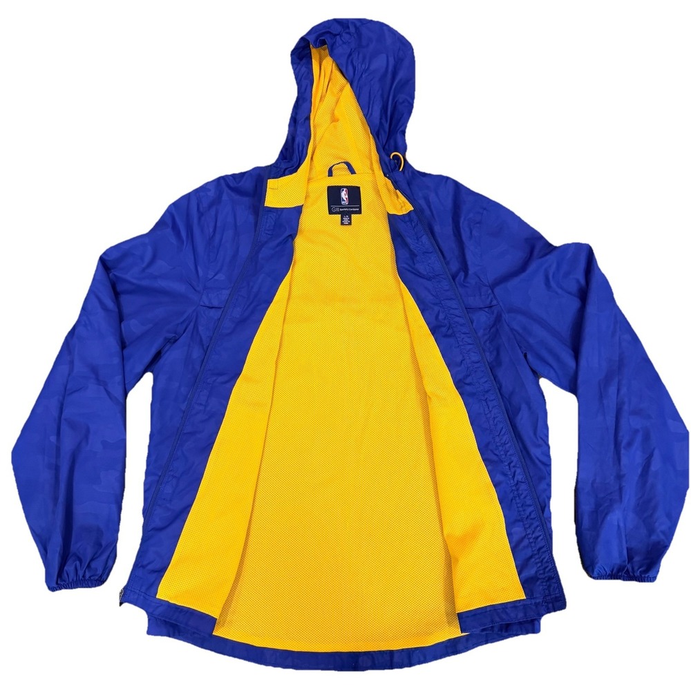 Golden State Warriors Unisex Blue Yellow Zip Hoodie  Lightweight Jacket Size L‎ - Picture 7 of 15